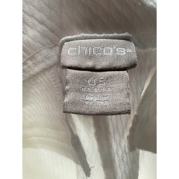 Chico's White Rayon Capri Pants, Size 0.5 - Picture 3 of 3